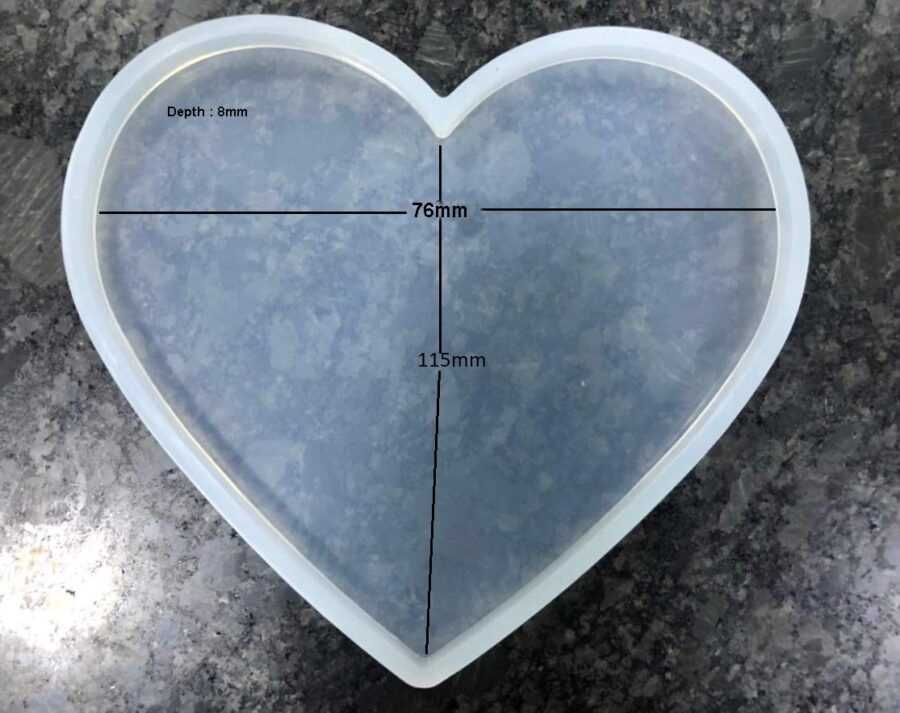 Creative DIY Heart Shape Multipurpose Transparent Silicone Mold - 3 inch - 1 piece - Image 4