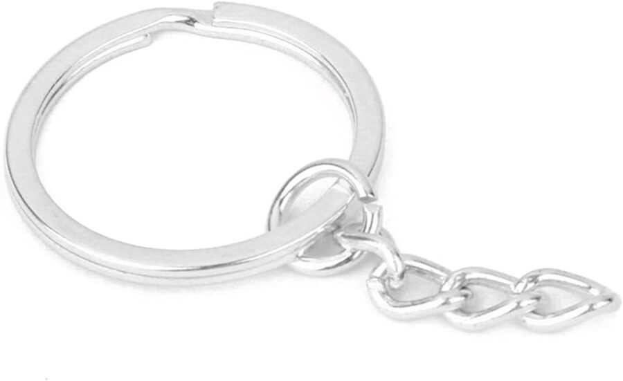 Keychain Ring Silver - 20 Piece (Heavy Metal) - Image 2