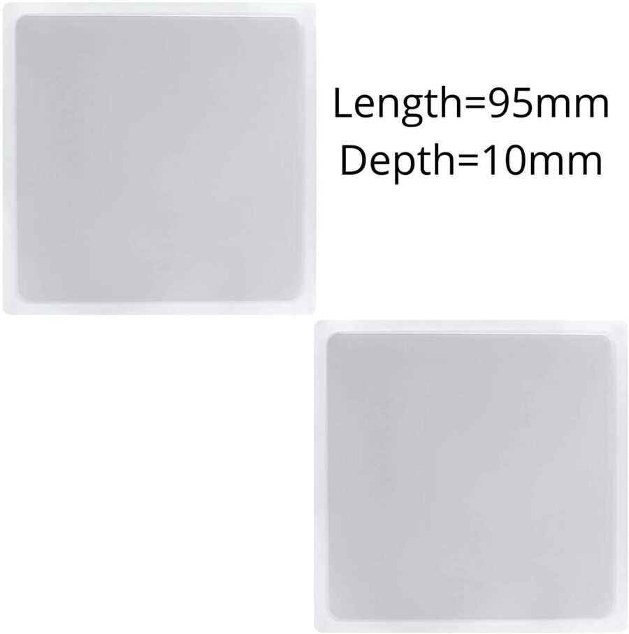 Artool DIY Square Coaster Set of 2 Silicone Mold, Bottom Bracket Prevents Deformation, Molds for Casting with Resin, Concrete, Cement