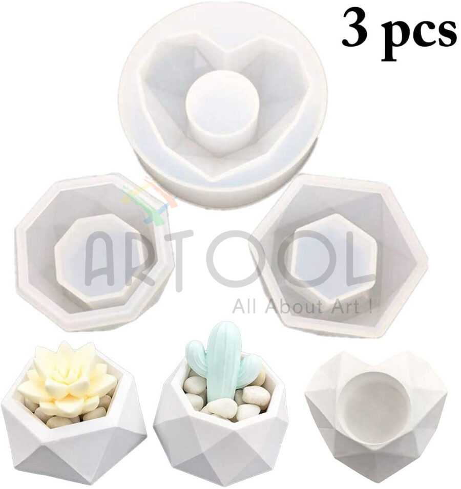 A23 - Flower Por mold - Set of 3 - Image 2