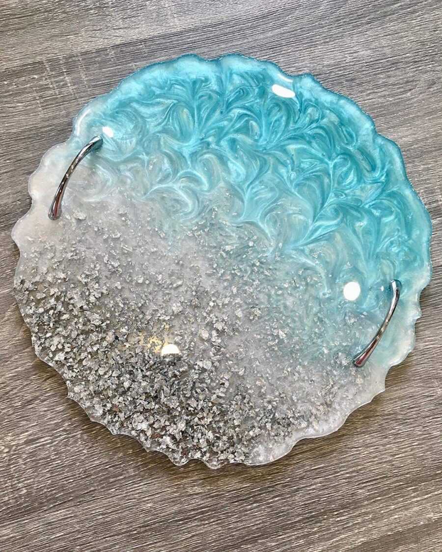 Artool Round Shaped Silicon Mold Wave Design, Silicone Tray Coaster Molds for Resin Epoxy Art and Craft Supply (5 Inch) Set of 2 - Image 6