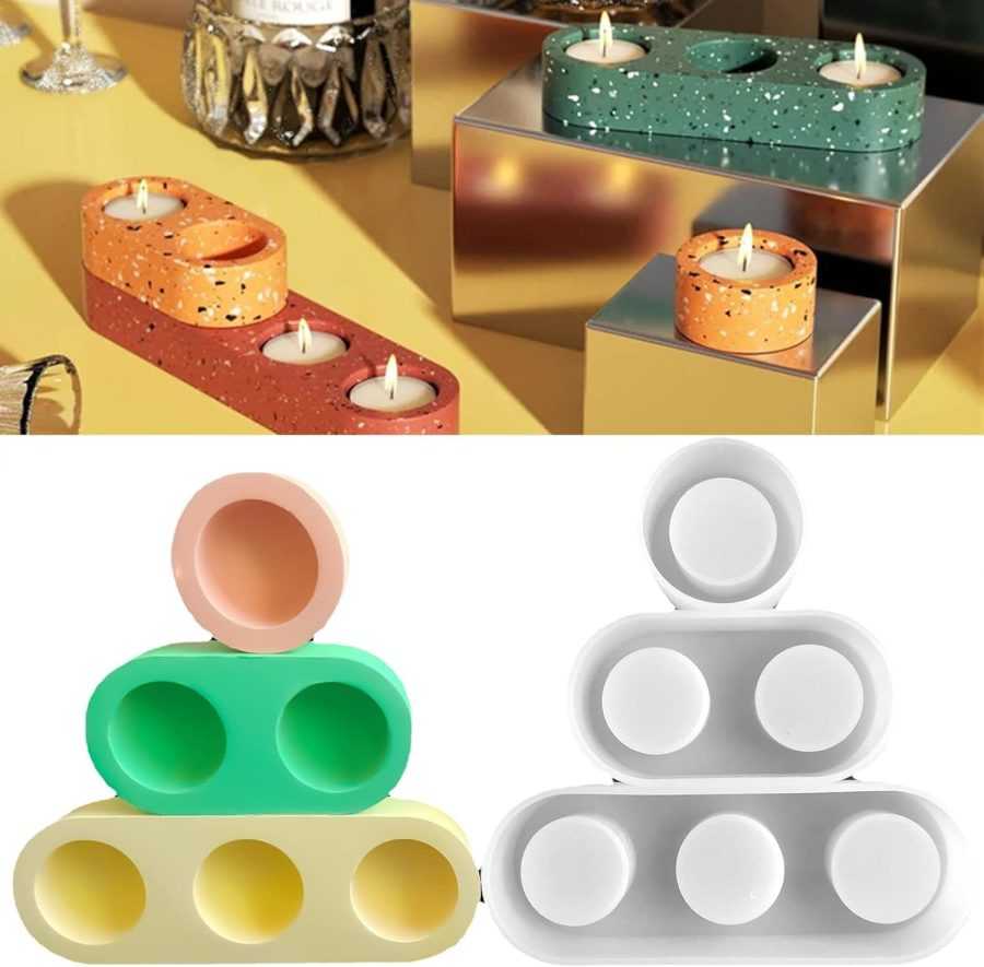 B20 - Tea light / Tealight / Candle Holder Mold - Set of 3