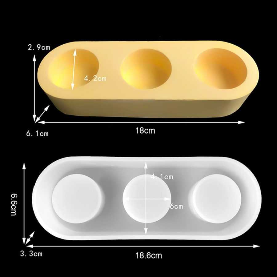 B20 - Tea light / Tealight / Candle Holder Mold - Set of 3 - Image 3