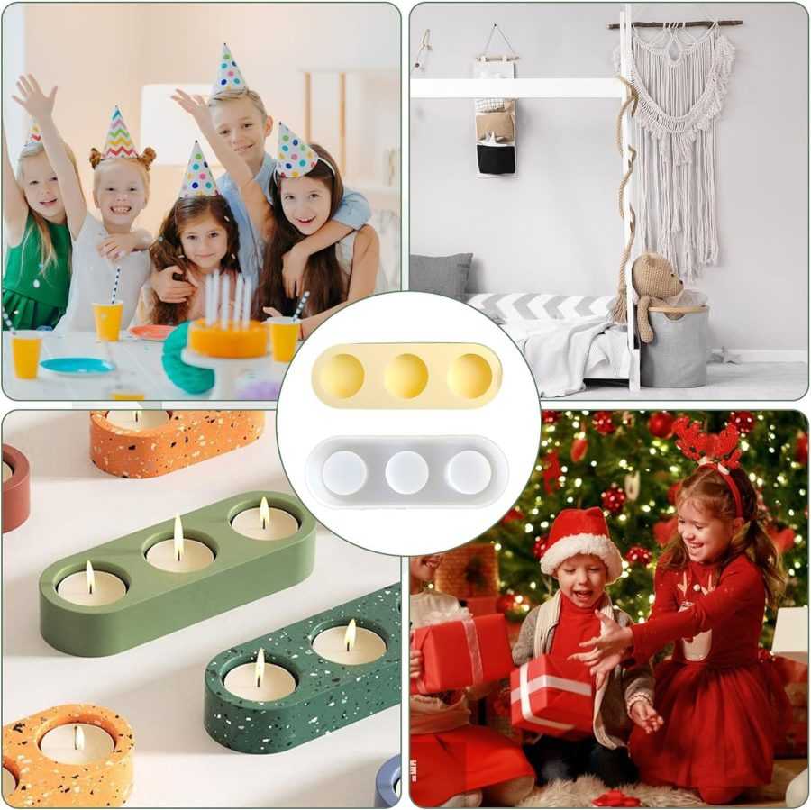 B20 - Tea light / Tealight / Candle Holder Mold - Set of 3 - Image 6