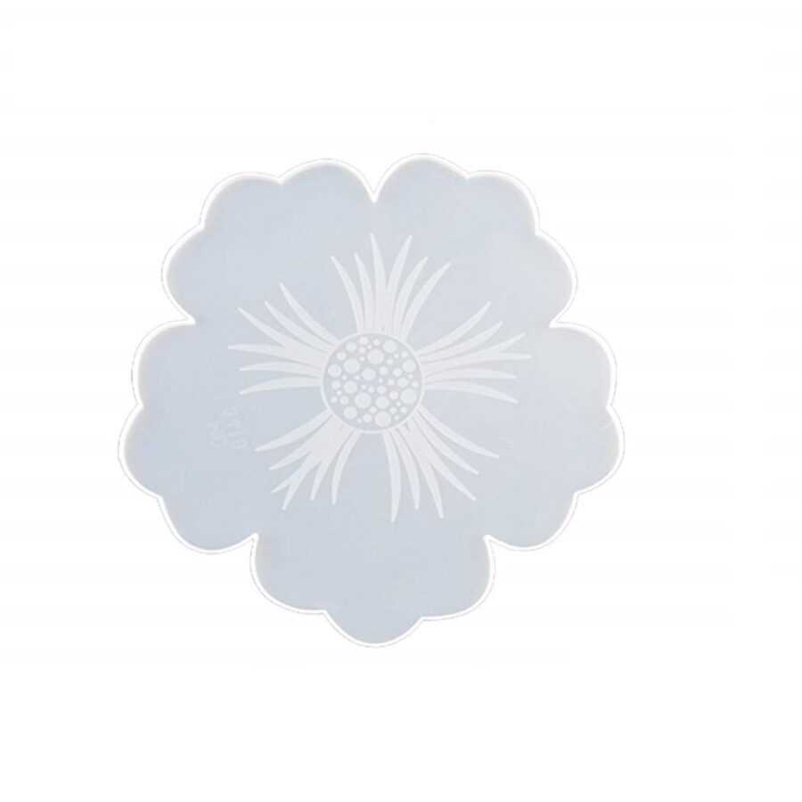 B35 - Flower Shape Tray with 4 Coaster - Image 3