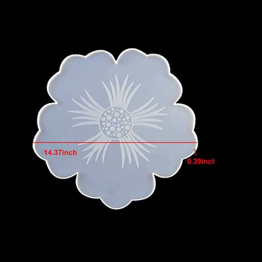 B35 - Flower Shape Tray with 4 Coaster - Image 7