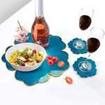 B35 - Flower Shape Tray with 4 Coaster