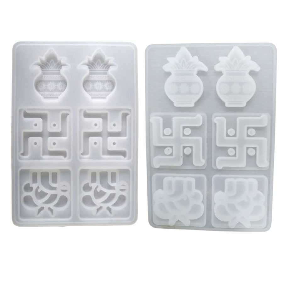 B111 - Diwali Mold / Kalash / Swastik / Ganesha Mold