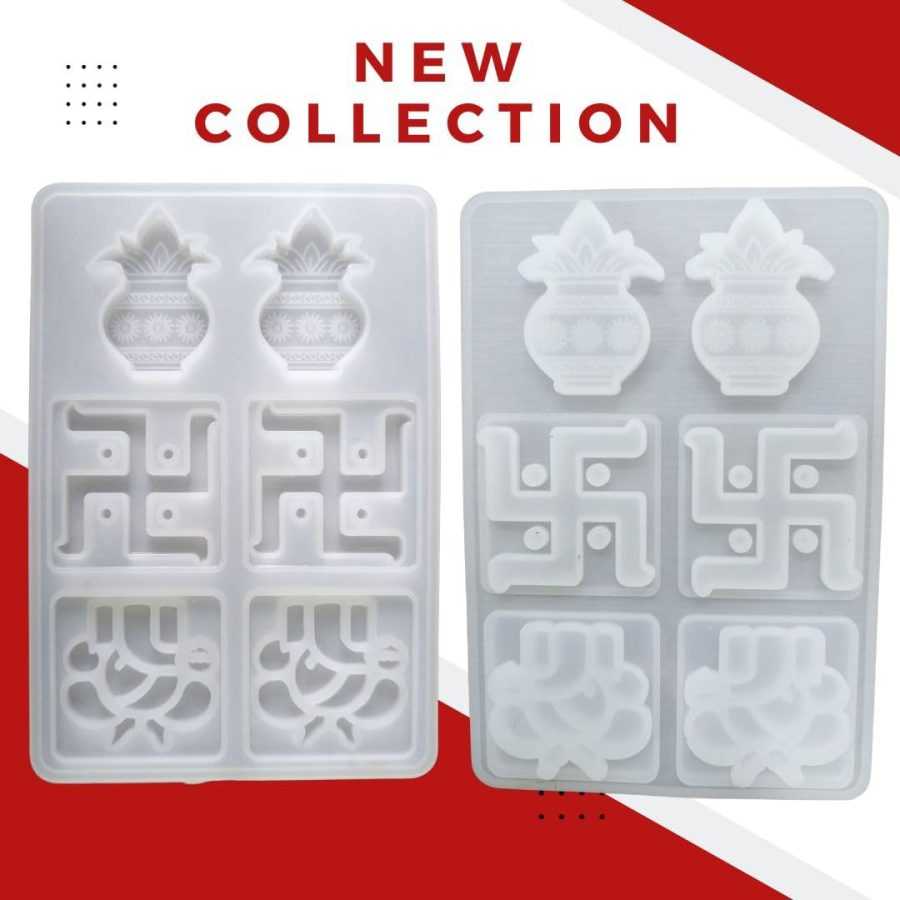 B111 - Diwali Mold / Kalash / Swastik / Ganesha Mold - Image 2