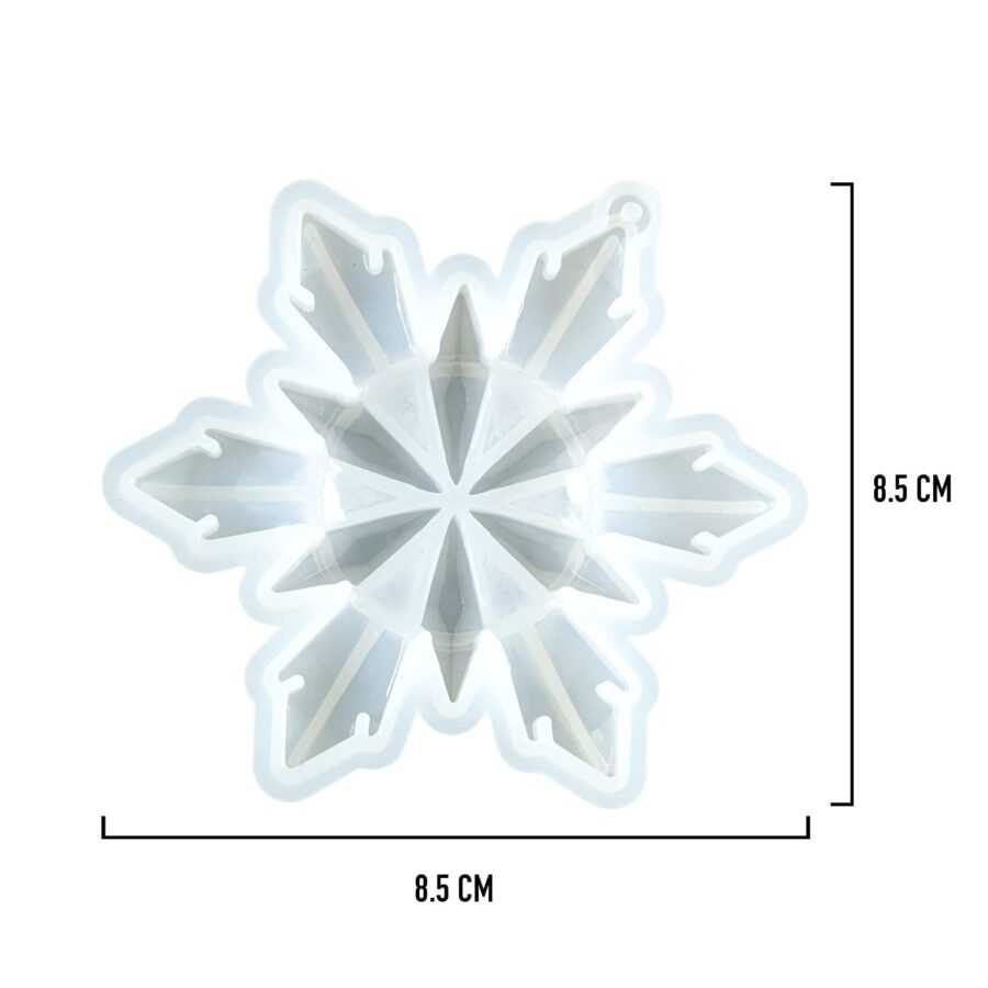 B166 - Flower Shape / Xmas Frozen Flakes mold - Big - 1 Unit - Image 4