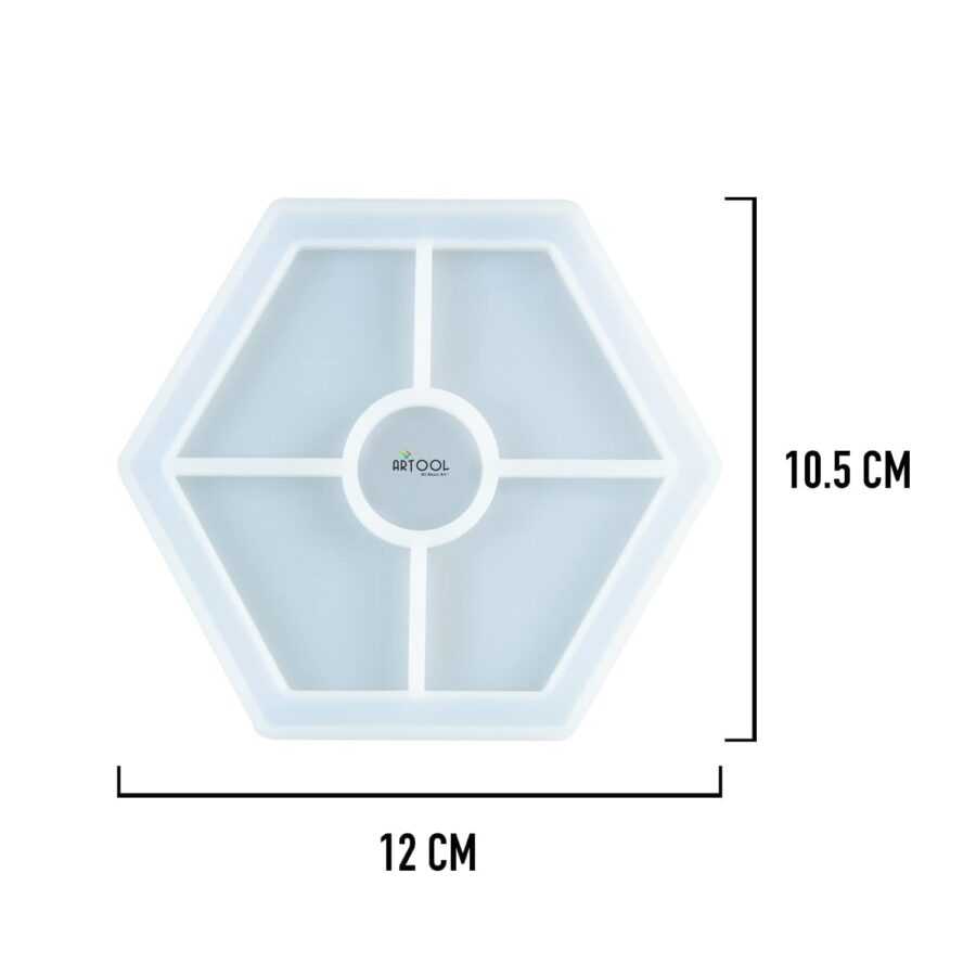 B165 - Hexagon Trinket Coaster Mold -1 Unit - Image 3