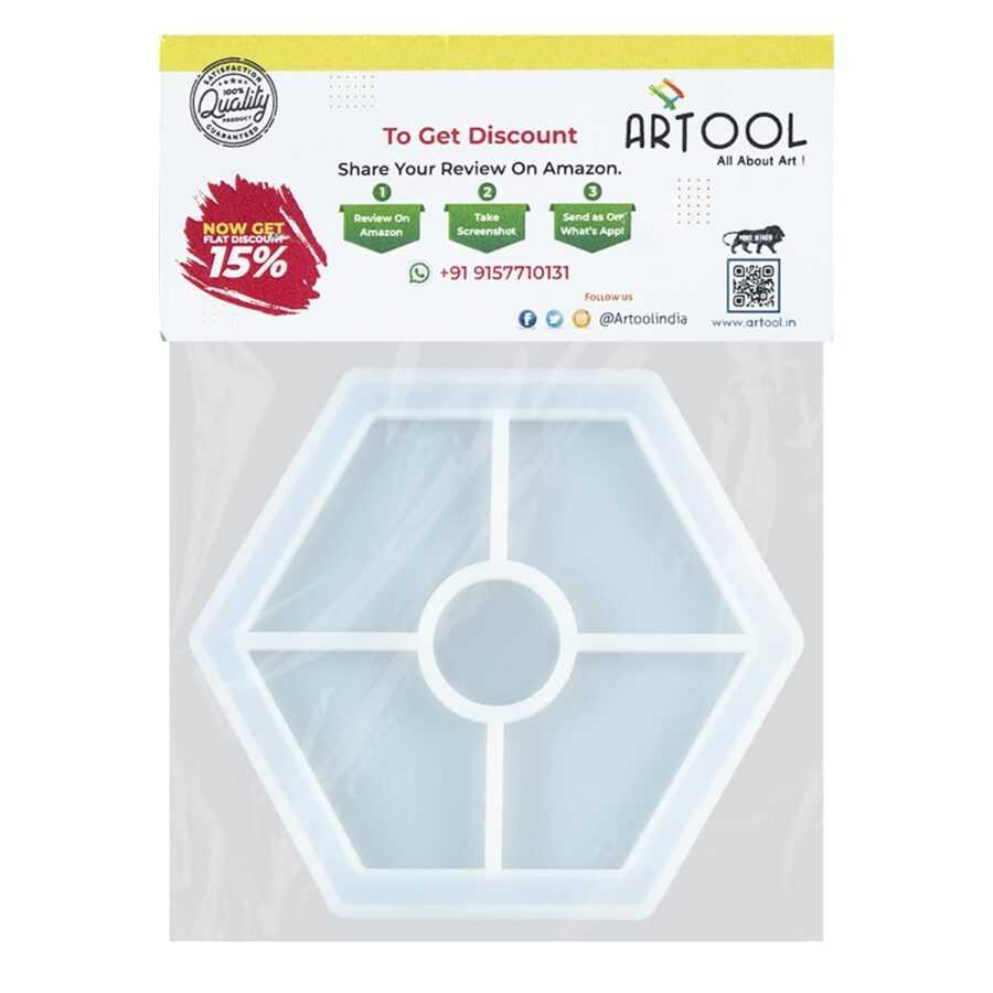 B165 - Hexagon Trinket Coaster Mold -1 Unit - Image 4