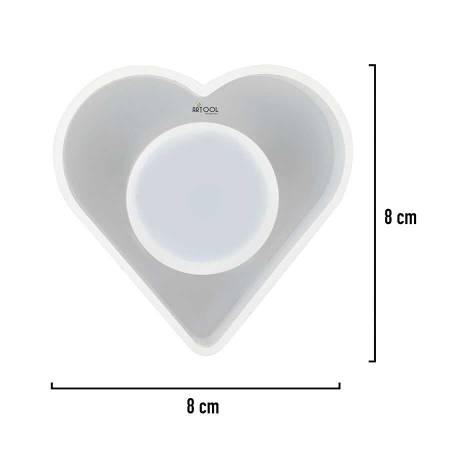 B133 - Tealight Candle Holder Mold -1 Unit (Heart) - Image 3