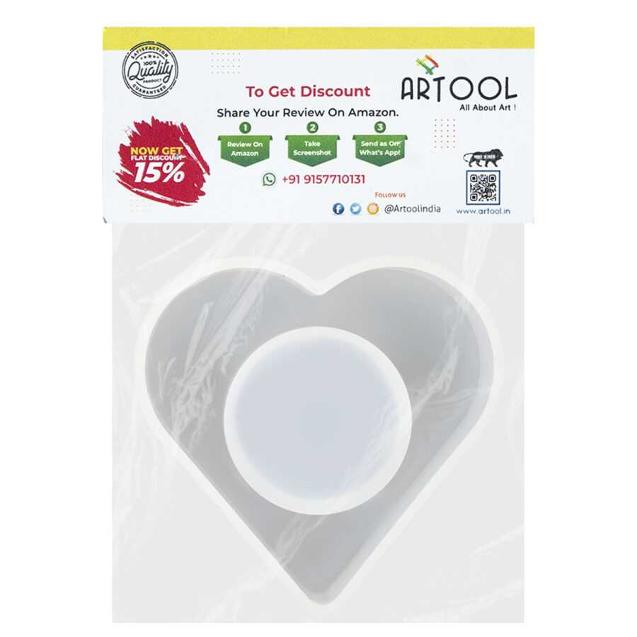 B133 - Tealight Candle Holder Mold -1 Unit (Heart) - Image 4