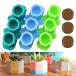Artool B187 Resin Flower Pot Mold Set of 3 DIY Flowerpot Resin Casting Mold Silicone Craft Mold