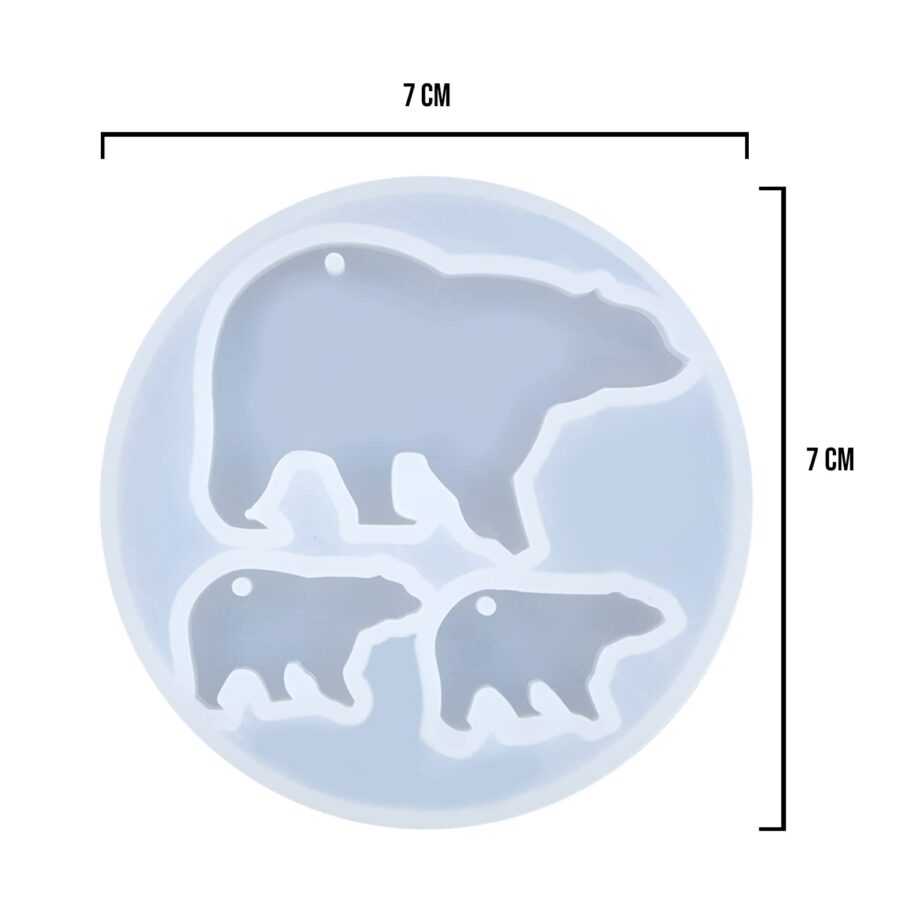 C62 - Polar Bear Keychain Mould - 1 Unit / Pendent - Image 2