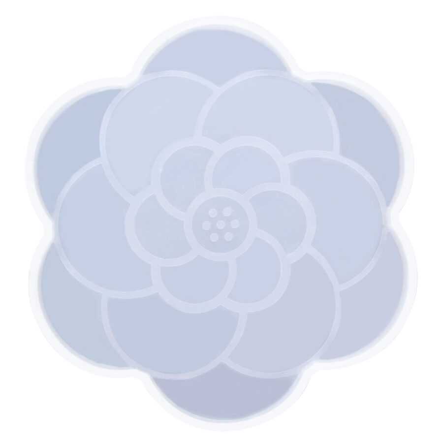 C50 - Flower Shape Mandala Coaster Mould 20 cm - 1 Unit