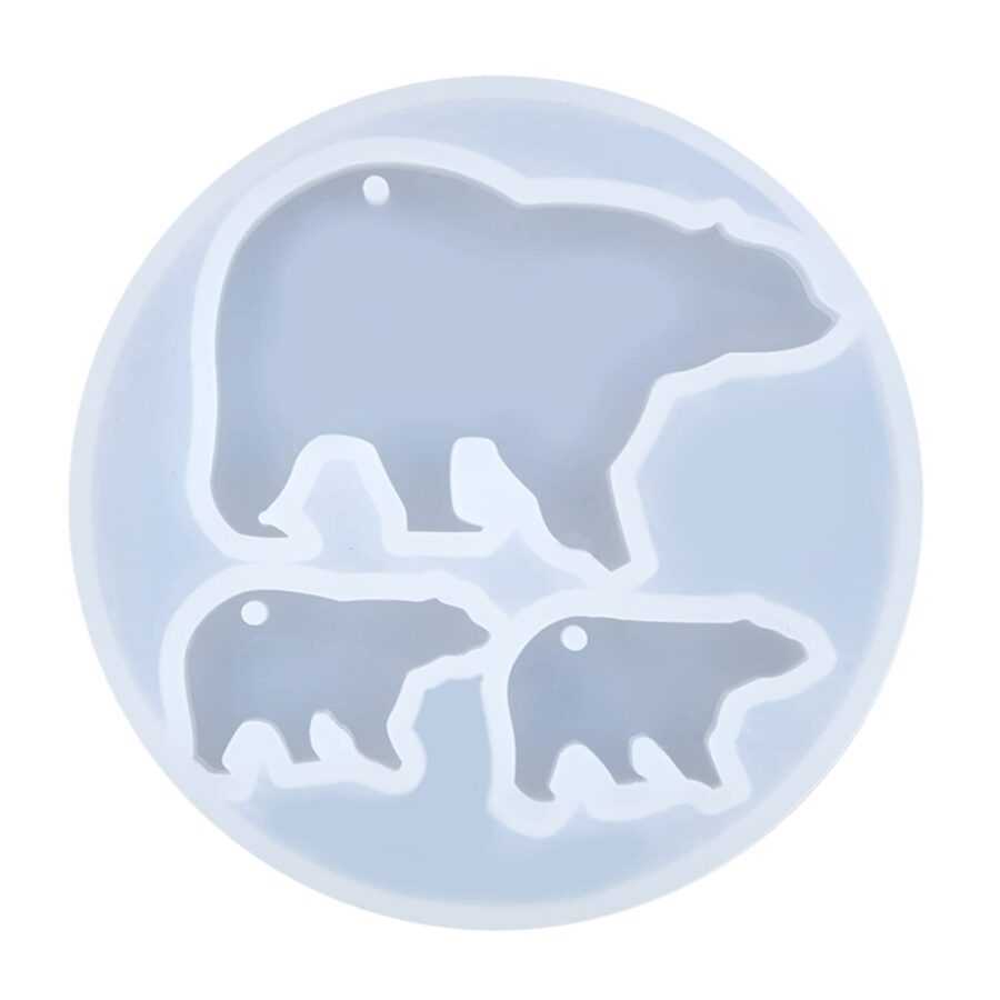 C62 - Polar Bear Keychain Mould - 1 Unit / Pendent