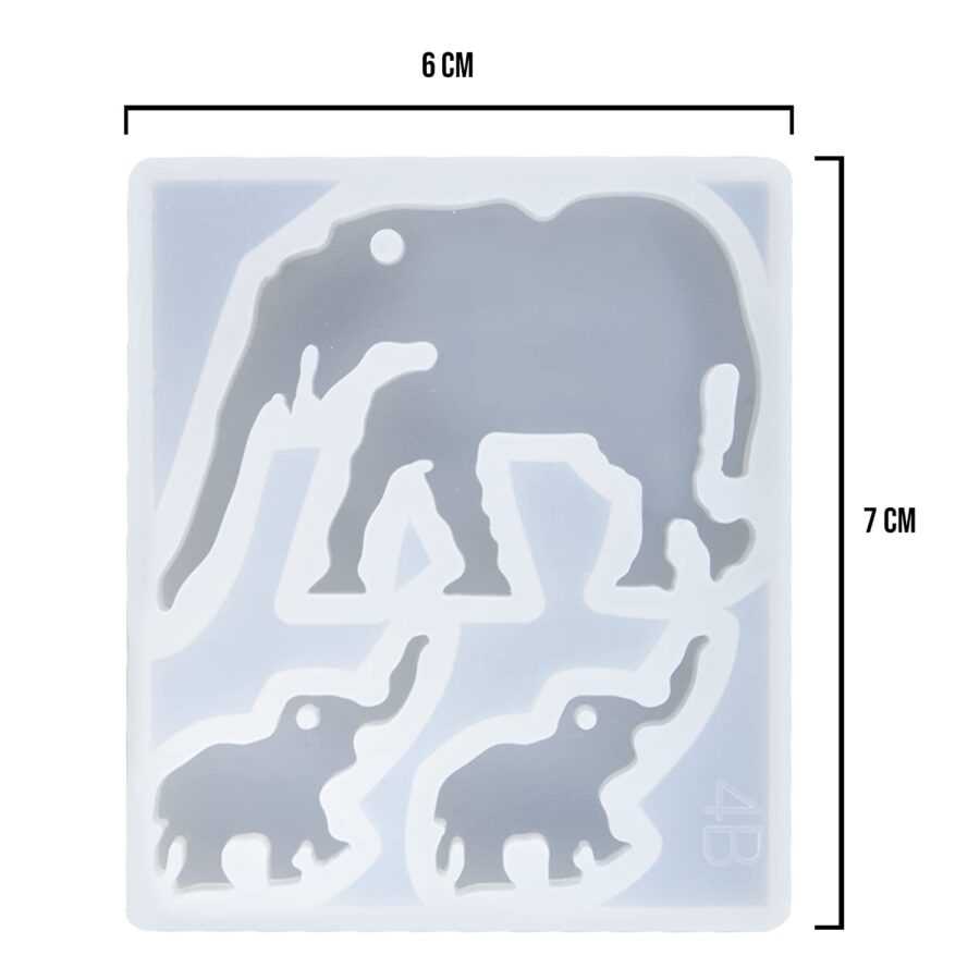C63 - Elephant Keychain Mold / Pendent Mold / Jewellery Mold  - 1 Unit - Image 2