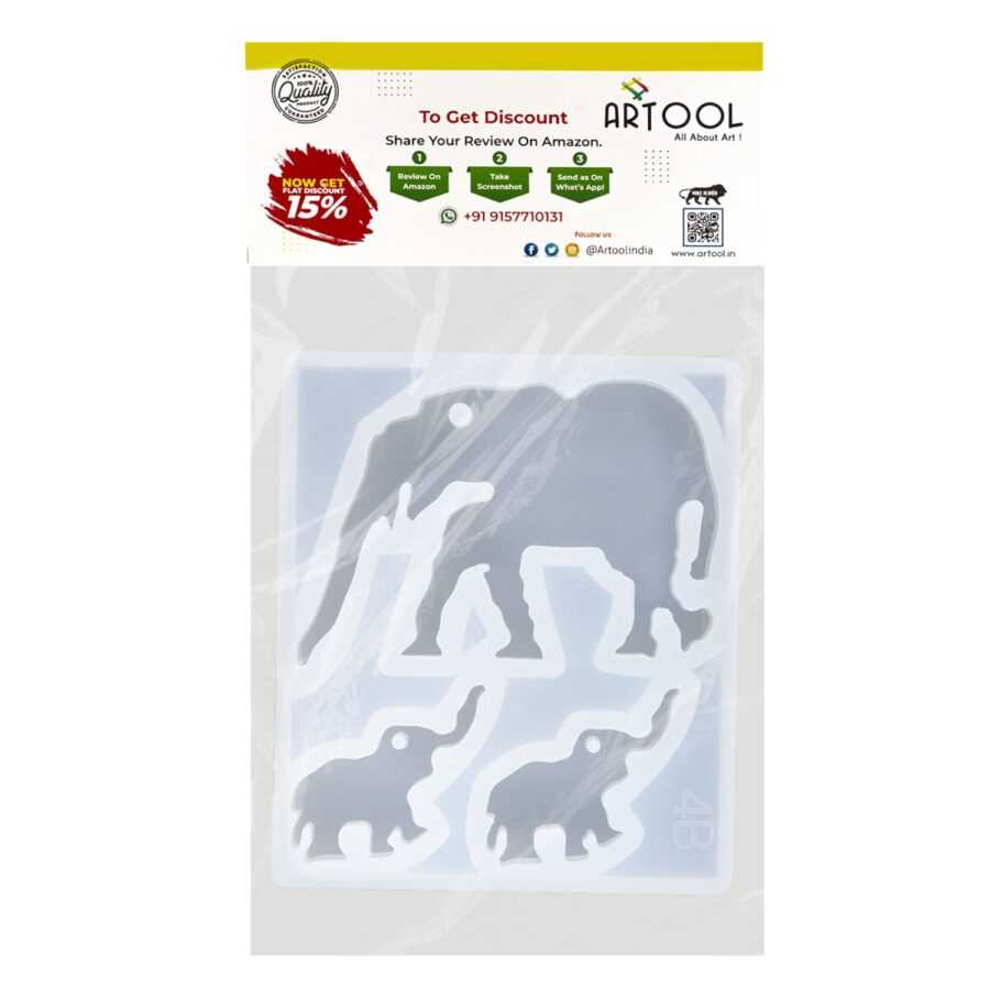 C63 - Elephant Keychain Mold / Pendent Mold / Jewellery Mold  - 1 Unit - Image 3