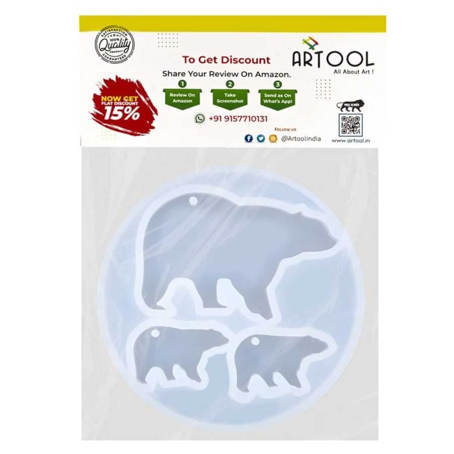 C62 - Polar Bear Keychain Mould - 1 Unit / Pendent - Image 5