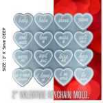 C46 - Heart Mold / Valentine Mold / Key Chain Mold / Love Mold