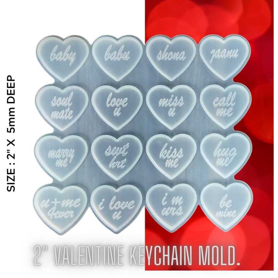 C46 - Heart Mold / Valentine Mold / Key Chain Mold / Love Mold