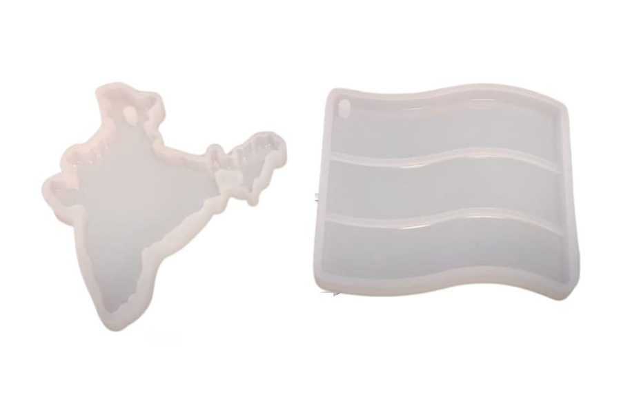 C70 - indian Flag Mold/ Indian Map Mold/ Key chain mold  - 1 Unit (set of 2) - Image 2