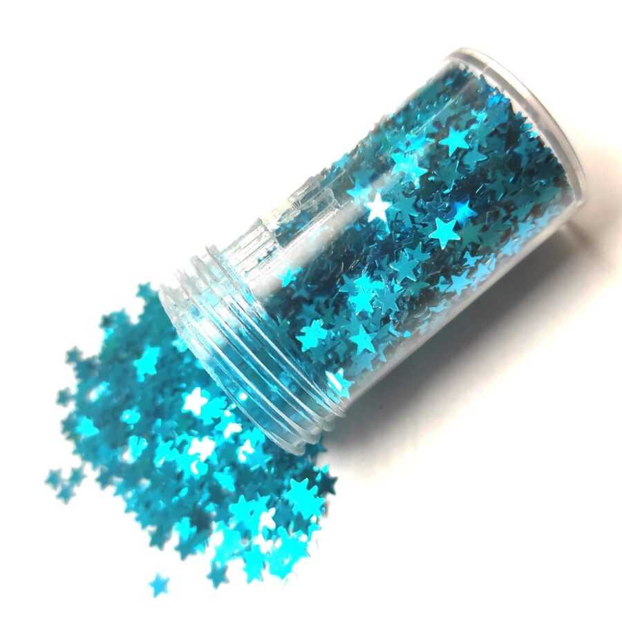 B16 - Star Shaped Glitter Assorted  - 12 Tube - (Small Botttle) - Image 3