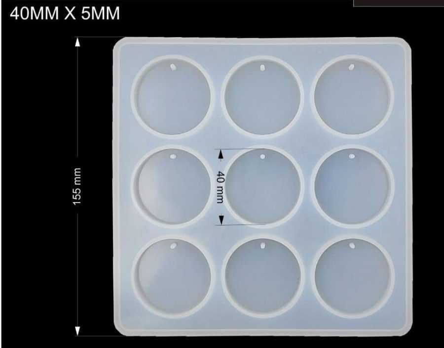 A76 - Round key chain mold - 9 Cavity - Image 3