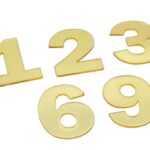 ATAD5 ARTOOL Golden Numeric Letters for Clock (1,2,3,6,9), Epoxy Resin Clock Making Supplies, 5 Letters