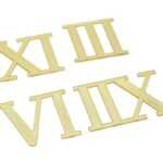ATAD3 ARTOOL Golden Roman Letters for Clock (12,3,6,9), Epoxy Resin Clock Making Supplies, 4 Letters