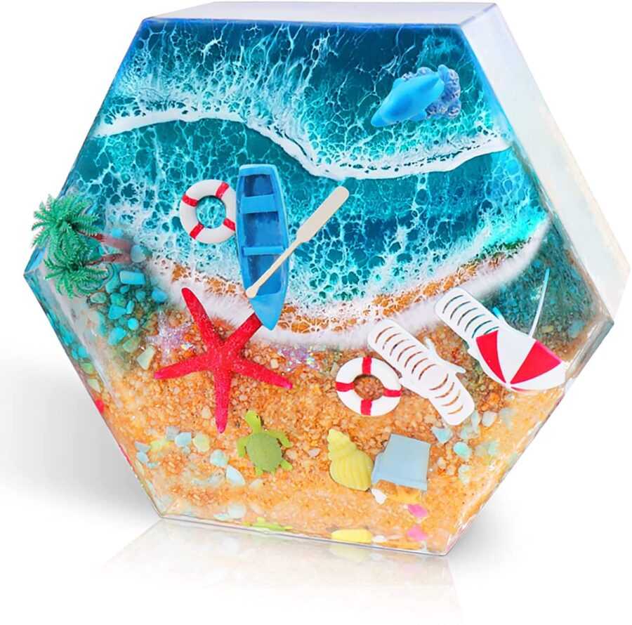 B49 - Deep Casting Mold - Hexagon - 8 inch - 1 Unit (Best Selling)