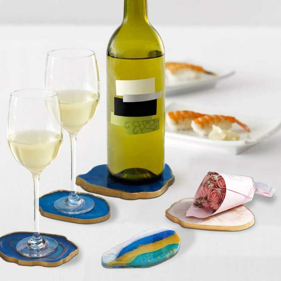 A27 - 5 in 1 Agate Mould Set of 1 / Coaster Mould - Image 5