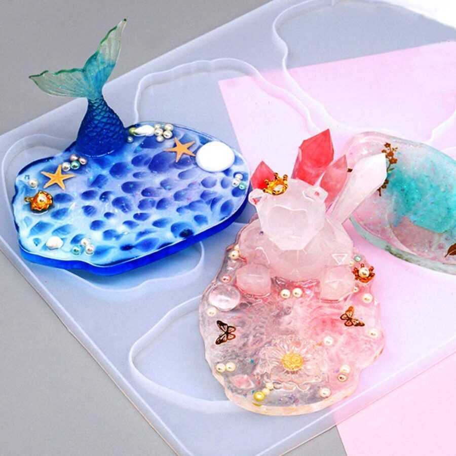 A27 - 5 in 1 Agate Mould Set of 1 / Coaster Mould - Image 4