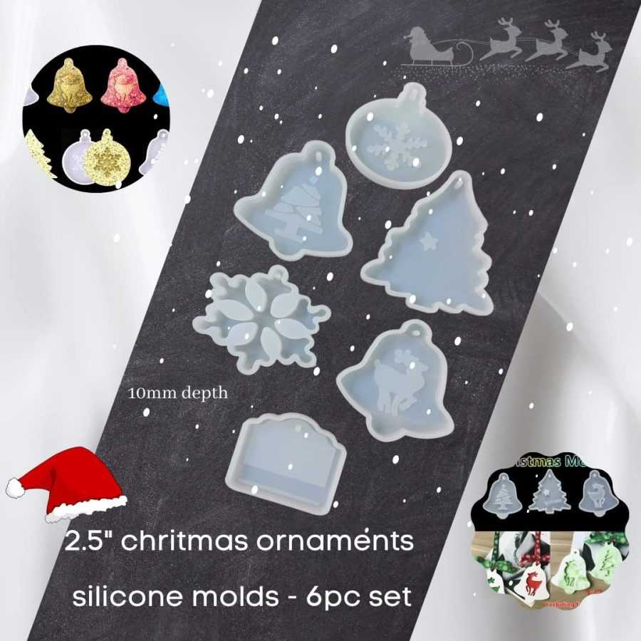 A55 - Christmas Moudl /Xmas Mould /Key chain Mould - Setof 6 - Image 2