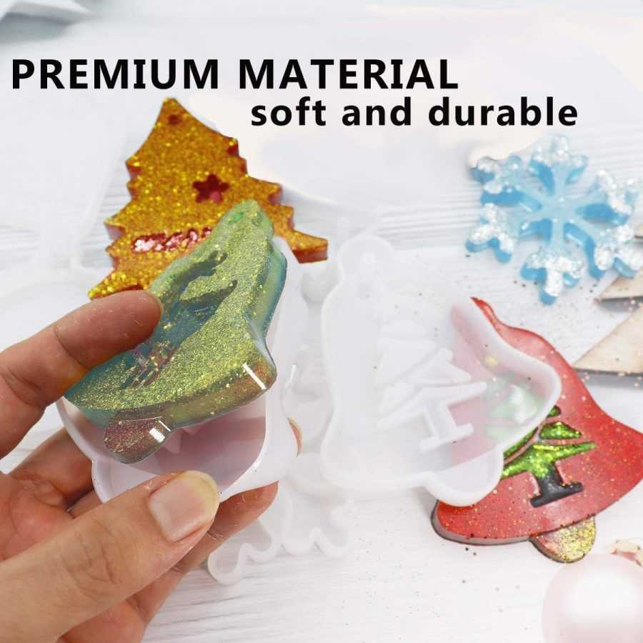 A55 - Christmas Moudl /Xmas Mould /Key chain Mould - Setof 6 - Image 3