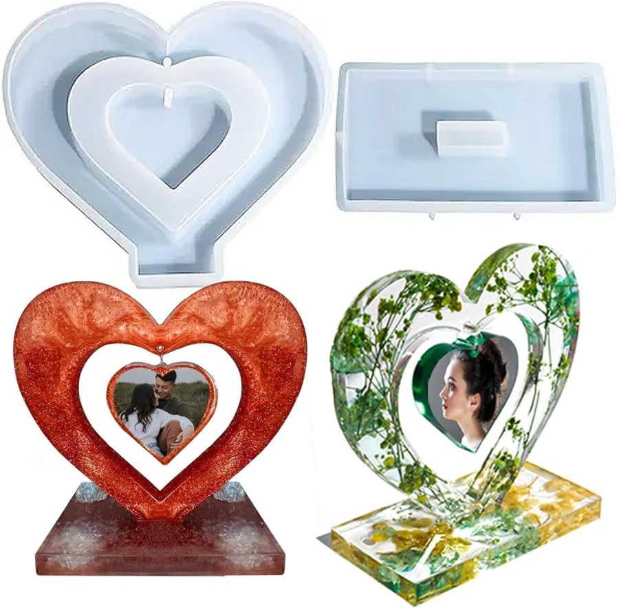 B36 - Heart Shape Photo Frame Mold  - 1 Unit