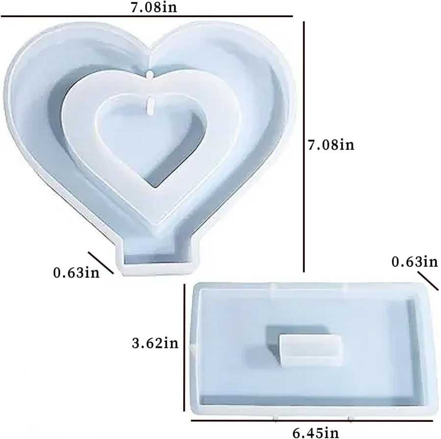 B36 - Heart Shape Photo Frame Mold  - 1 Unit - Image 3