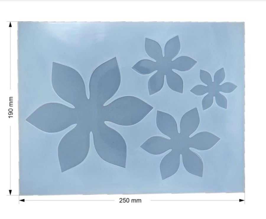 A93 - 3D Flower Mould - 4 Cavity