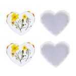 B109 - Coaster Mold / Heart Mold - Daimond Cut -3 inch