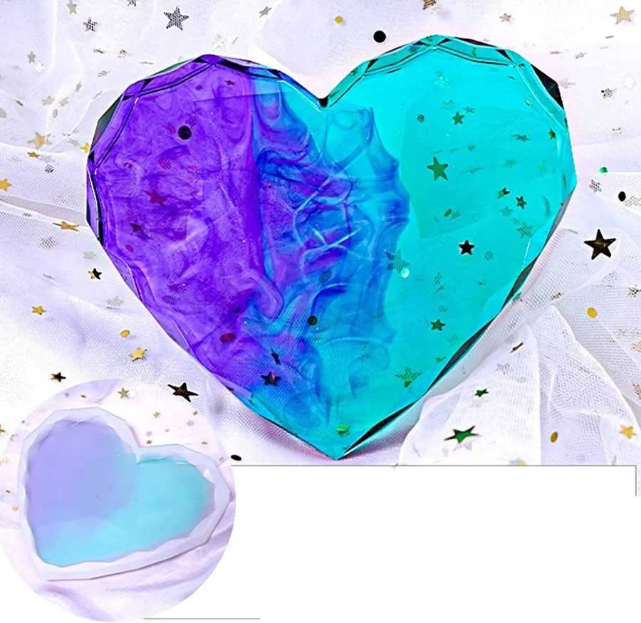B109 - Coaster Mold / Heart Mold - Daimond Cut -3 inch - Image 4