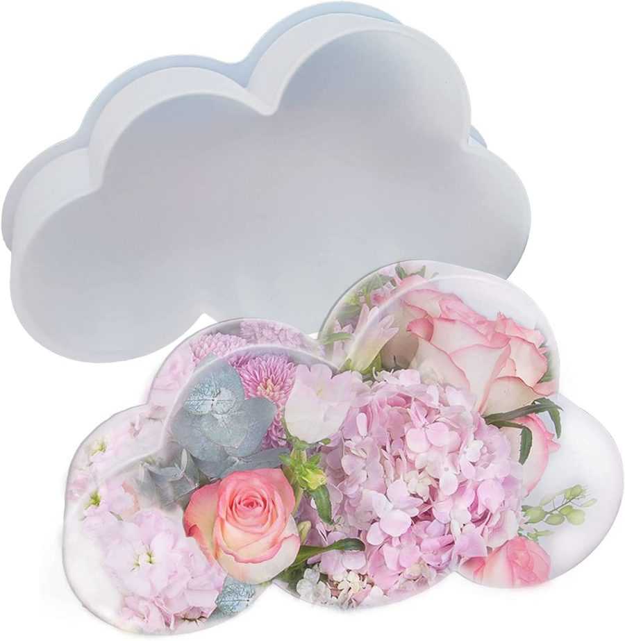 B110 - Cloud Mold  /Deep cast / Key Holder Mold -Set of 5 - Image 3