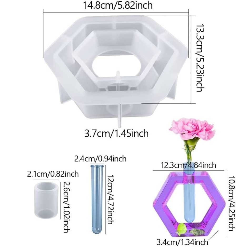 C88 - Hexagon planter Mold / Flower pot Mold / Flower vase Mold - Image 3