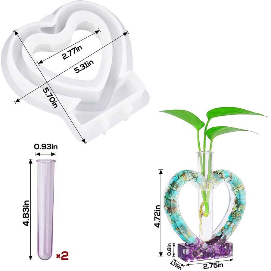 C89 - Heart planter mold / Flower pot and Flower Vase Mold - Image 3