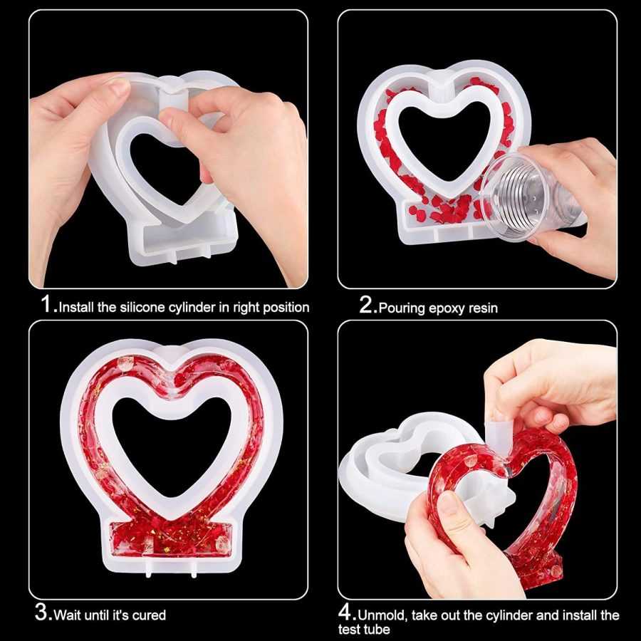 C89 - Heart planter mold / Flower pot and Flower Vase Mold - Image 4