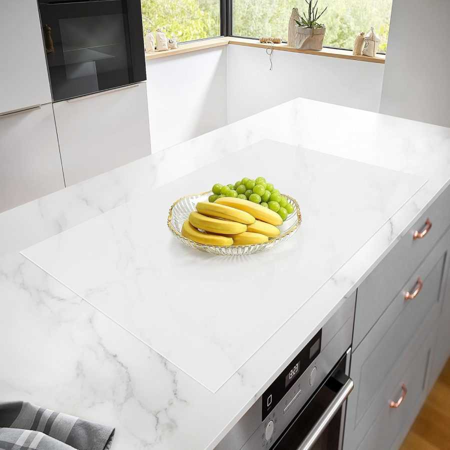 Silicone Mats for Kitchen Countertop Protector, Non-Slip Table Mat Desk Saver Pad, Non-Stick Reusable Pastry Mat, Silicone Placemat, Craft Mat, Resin Art Silicon Mat - 24'' X 33", White - Image 2