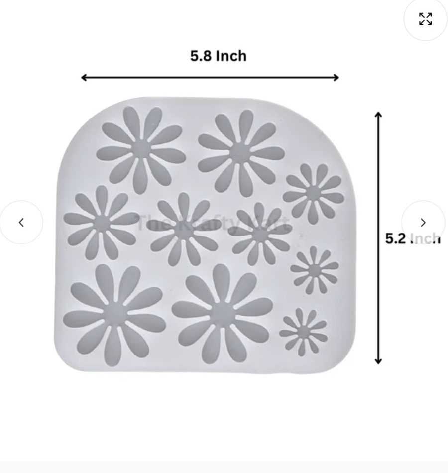 3D Flower Mold 10 Cavity - Handmade - Image 3