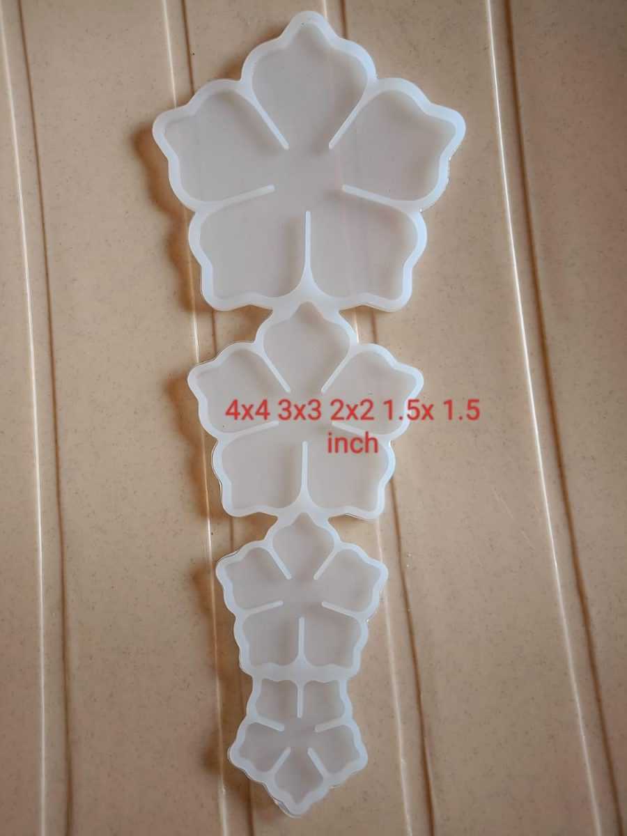 D44 - 3D Flower Mold - 4 Cavity - Image 3