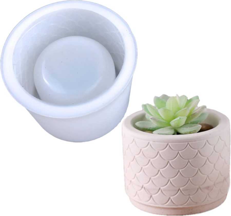 D92 – Planter Mold / Flower Pot Mold – 3D Design (Handmade Silicon Mold)